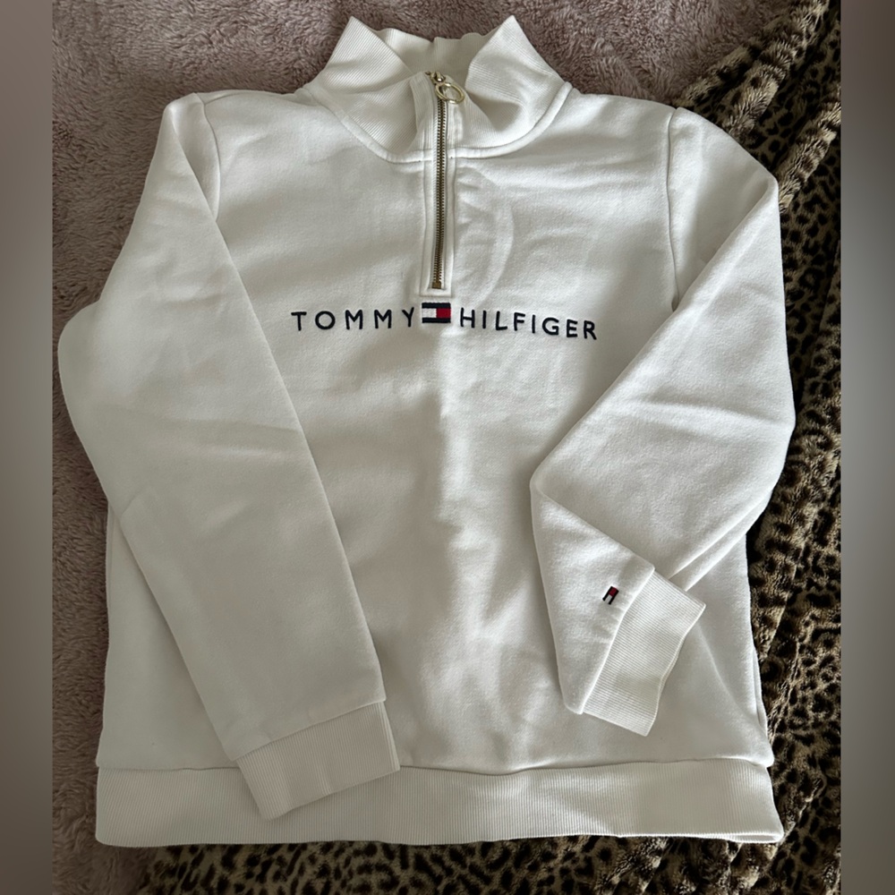 Tommy Hilfiger White Half Zip
